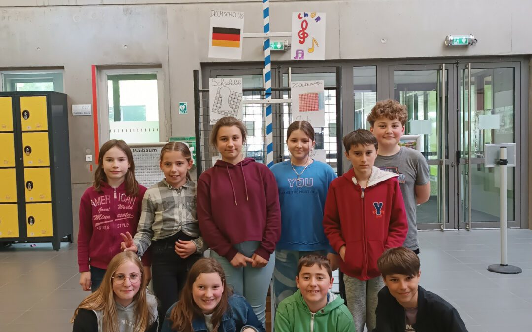 Ein Maibaum im collège